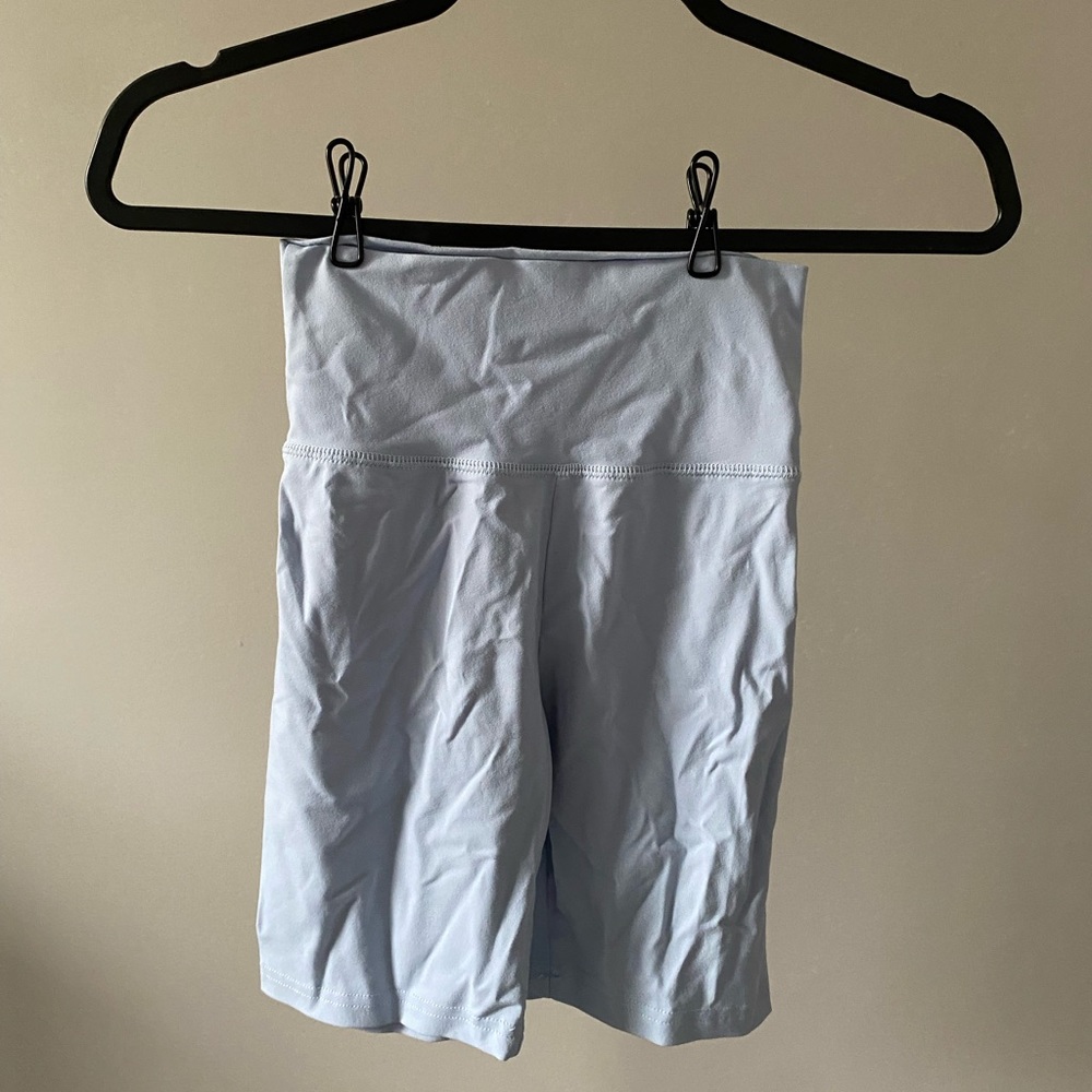 Pastel blue biker shorts